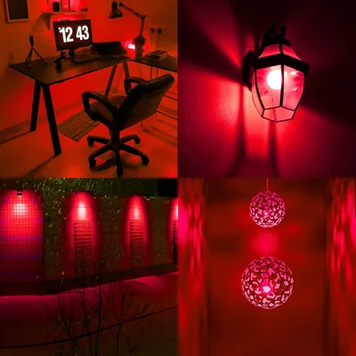 GREENIC Colored LED Light Bulbs, 9W A19, 4-Pack, Red, picture 7