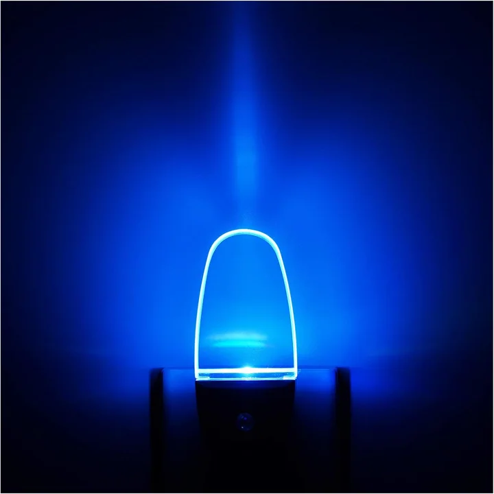 GREENIC Plug-in LED Night Lights with Light Sensor, 4-Pack, Blue