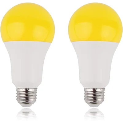 GREENIC Yellow Dusk to Dawn LED Bulbs, 15W, 2-Pack, picture 1