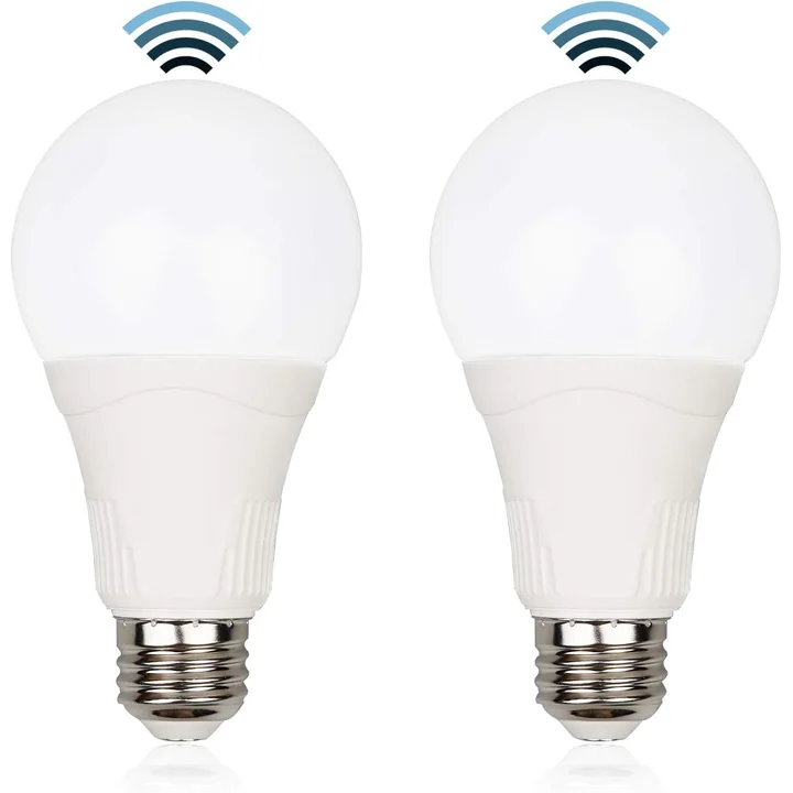 GREENIC Radar Motion Sensor Light Bulbs, 15W A21, 2-Pack, Warm White 3000K