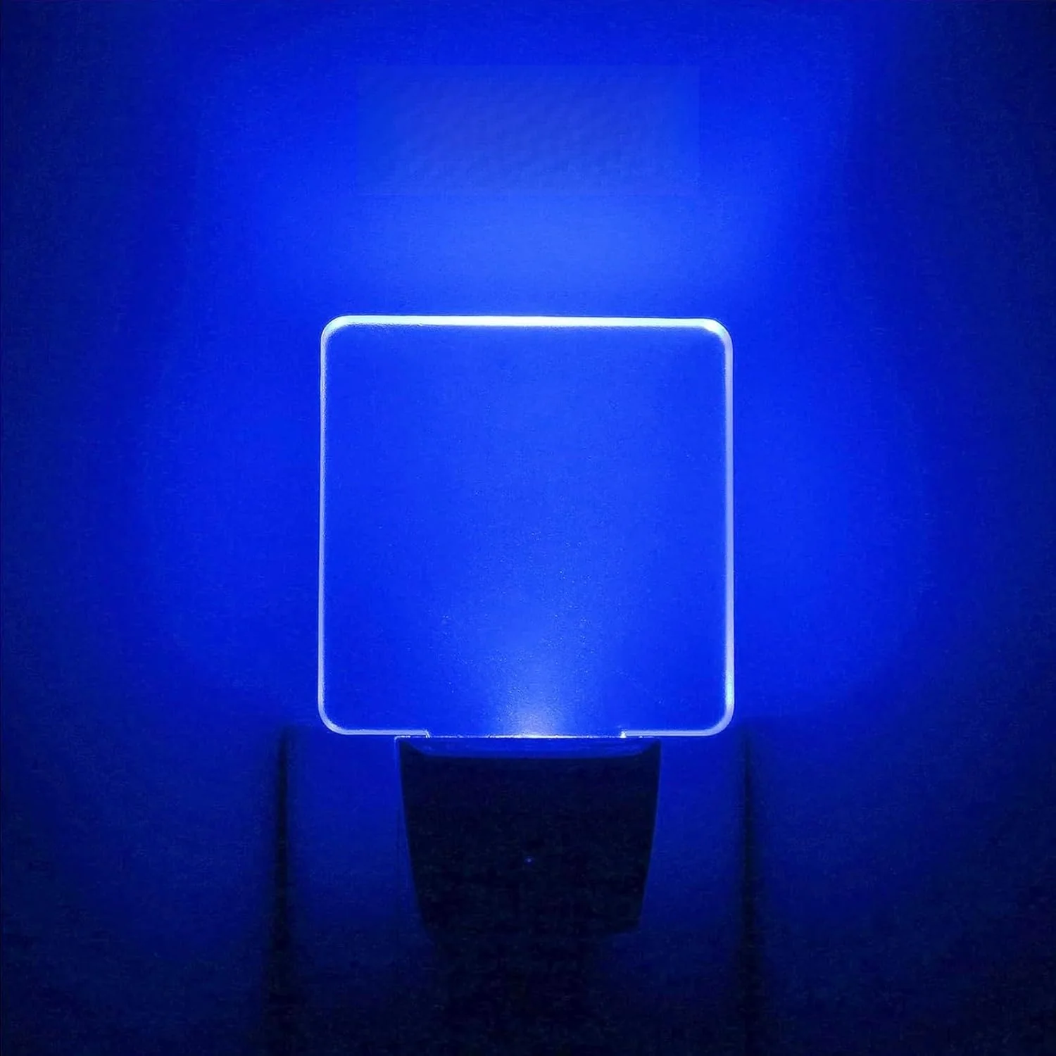GREENIC Square Plug-in Night Lights, Dusk to Dawn, 2-Pack, Blue