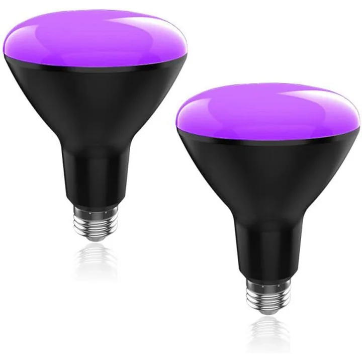GREENIC UV LED Black Light Bulbs, 15W BR30, 2-Pack