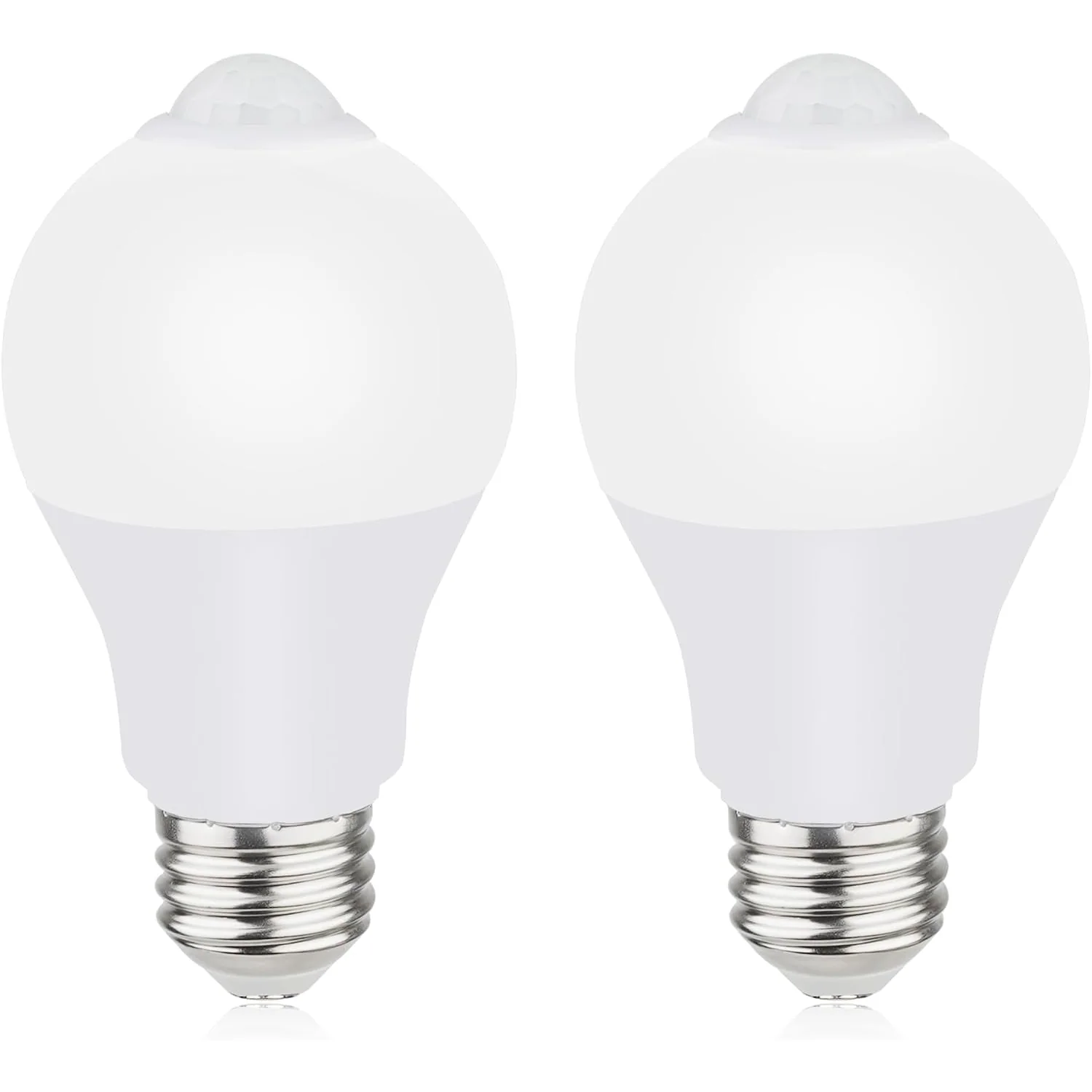 GREENIC PIR Motion Sensor Light Bulbs, 9W A19 Daylight, 2-Pack