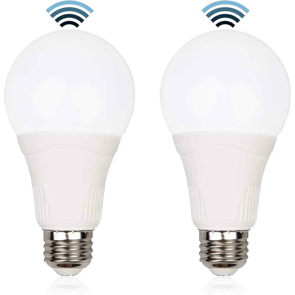 GREENIC Radar Motion Sensor Light Bulbs, 15W A21, 2-Pack, Warm White 3000K