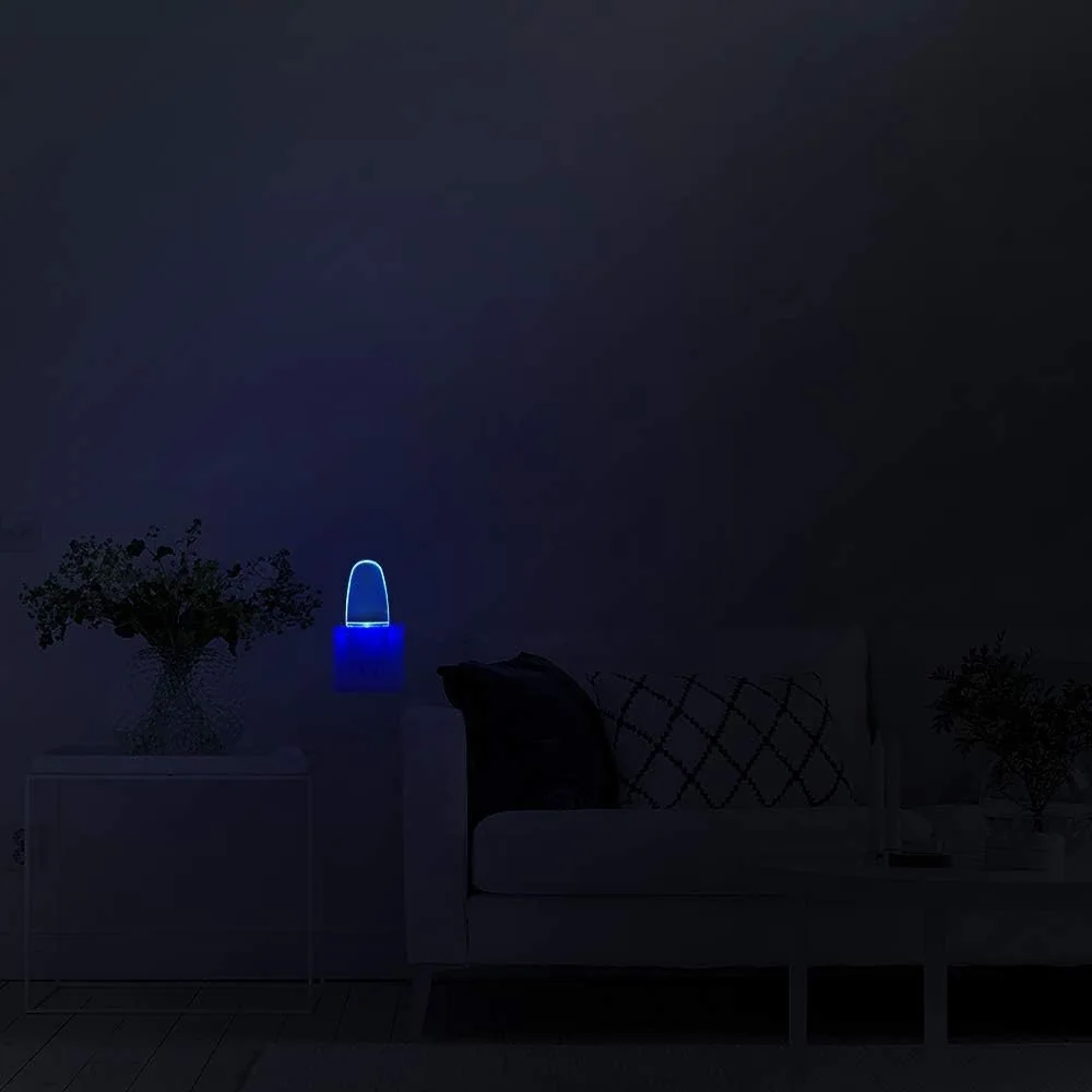 GREENIC Plug-in LED Night Lights with Light Sensor, 4-Pack, Blue