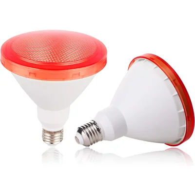GREENIC Red LED Flood Light Bulbs, 15W PAR38, 2-Pack, picture 1