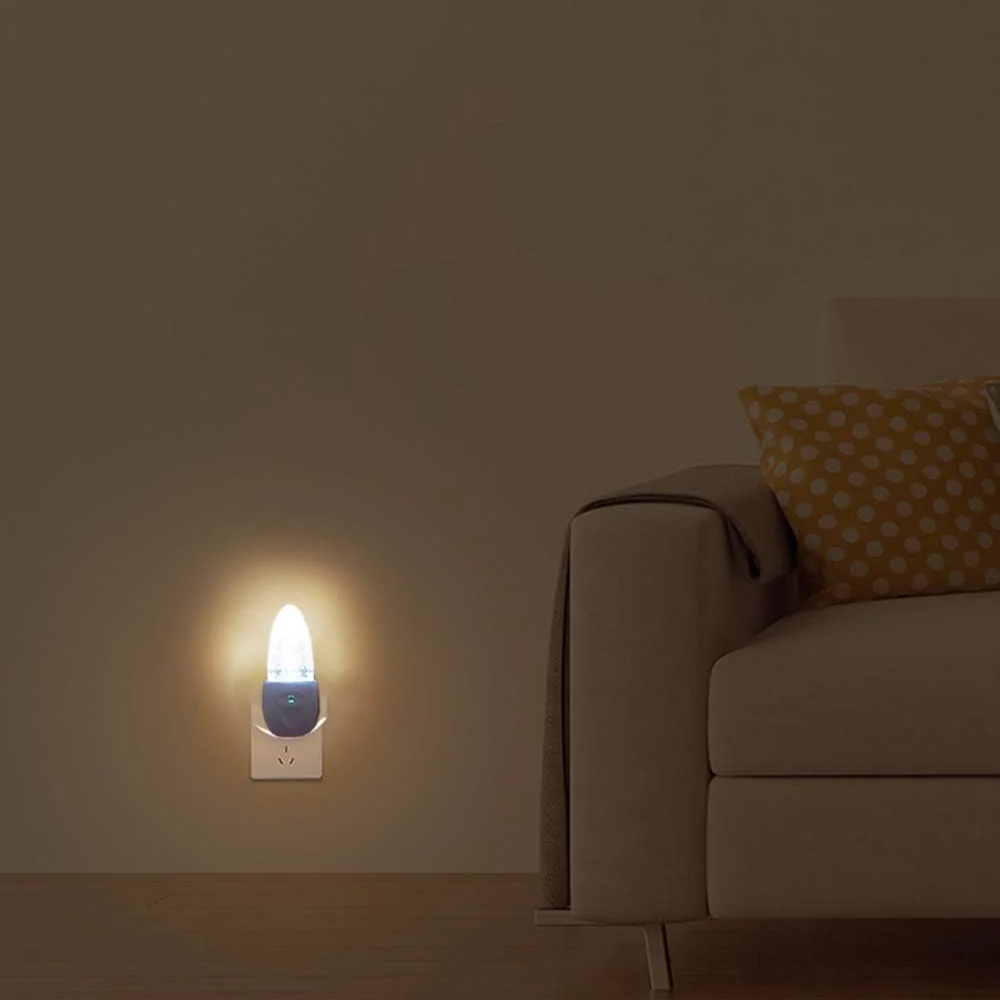 GREENIC Plug-in LED Night Lights with Light Sensor, 4-Pack, Multicolor bubble