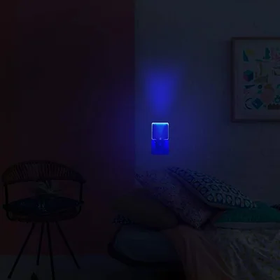 GREENIC Square Plug-in Night Lights, Dusk to Dawn, 2-Pack, Blue, picture 4